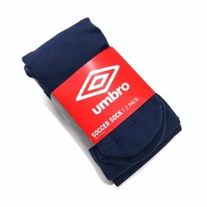 NEW Umbro Navy Blue Soccer Socks 2-Pack Size XS